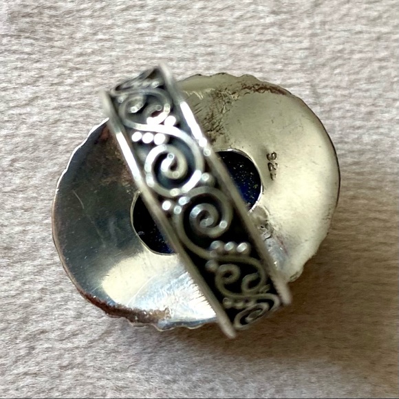 Sterling Silver Blue Lapis Lazuli Ring Size 7 - Picture 7 of 8